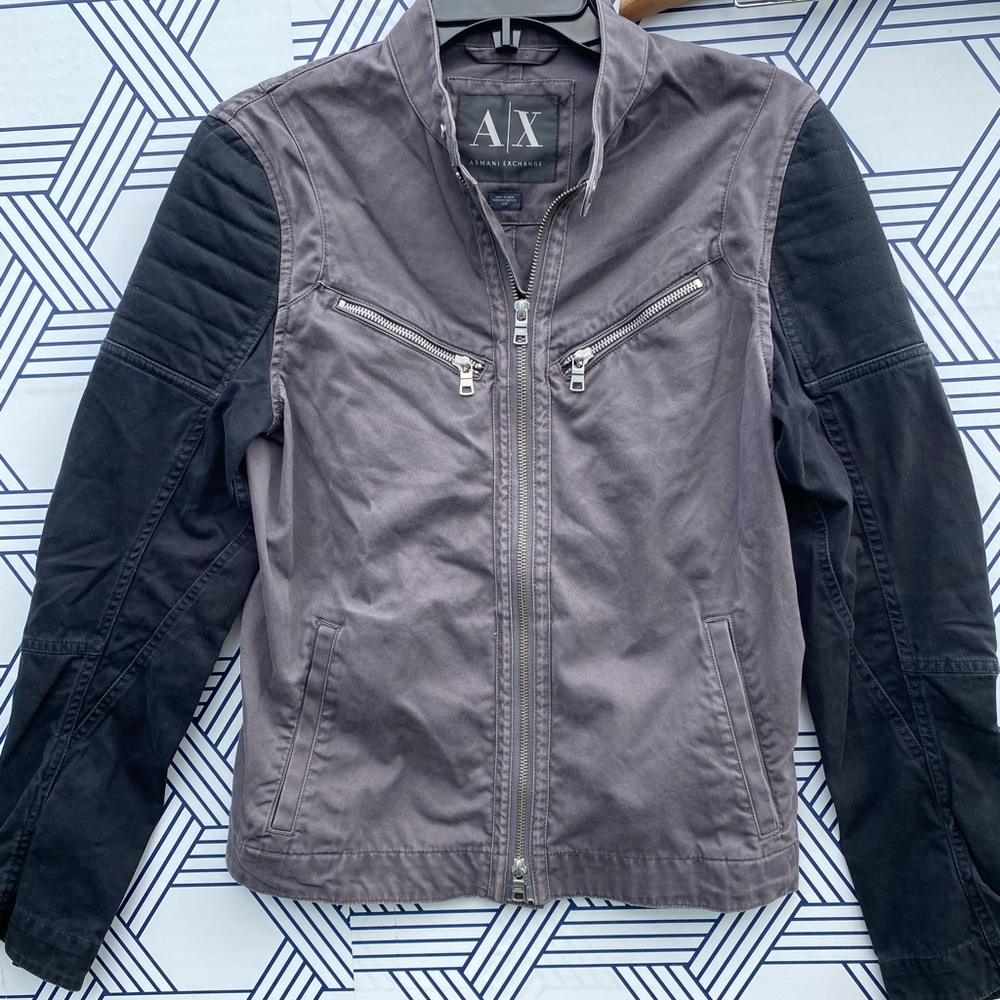 Armani Exchange bike denim jacket vintage